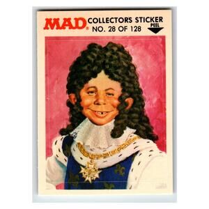 MAD Alfred E. Neuman 1983 Collector's Sticker Fleer 28/128